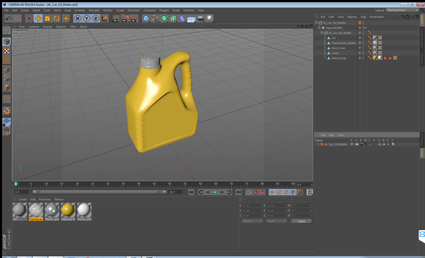 4L Car Oil Bottle 3D