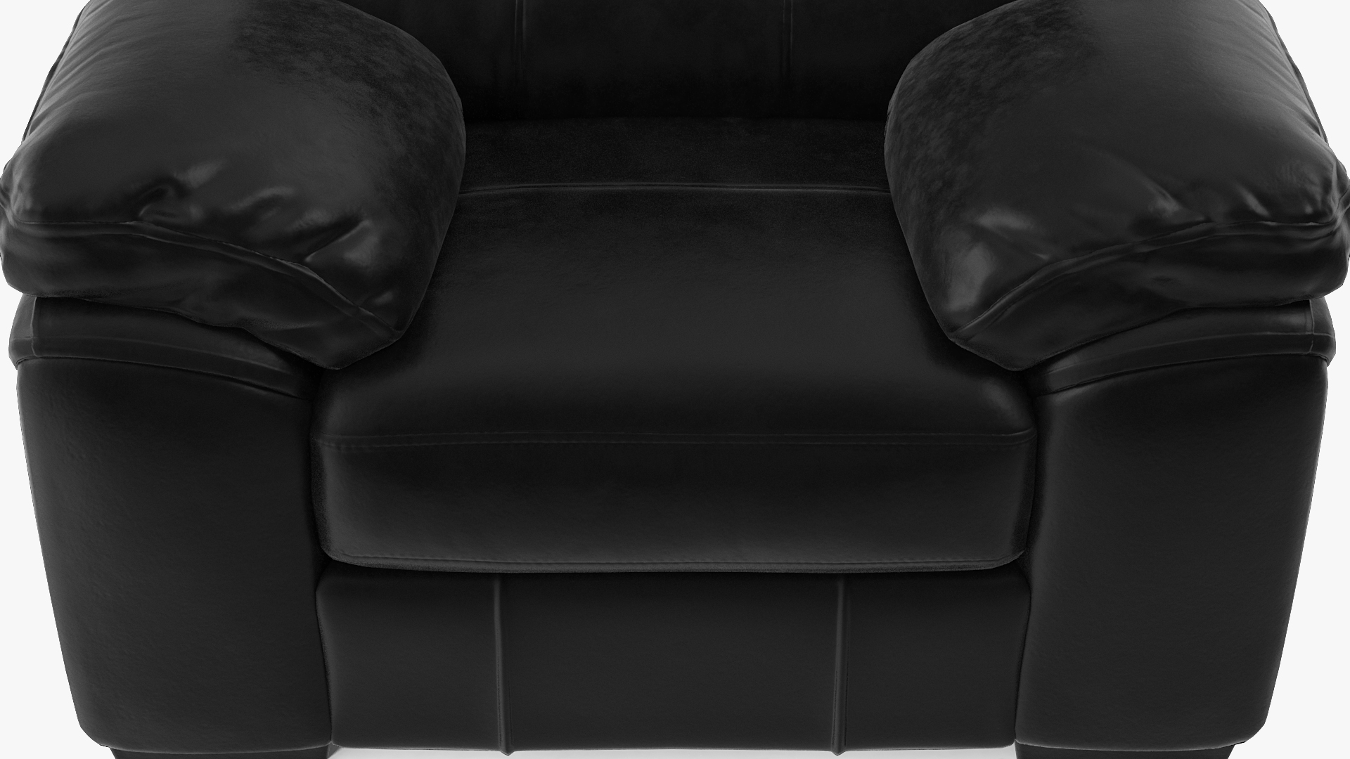 Black Leather Chair 3D model