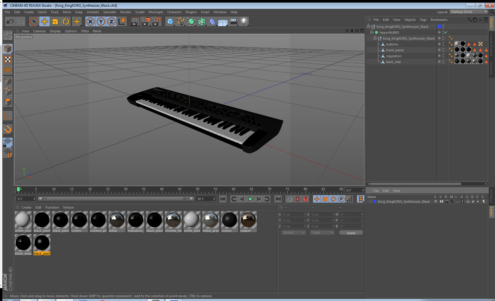 3D Korg KingKORG Synthesizer Black