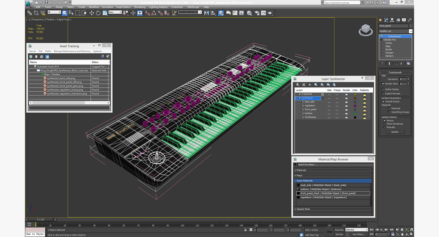 3D Korg KingKORG Synthesizer Black