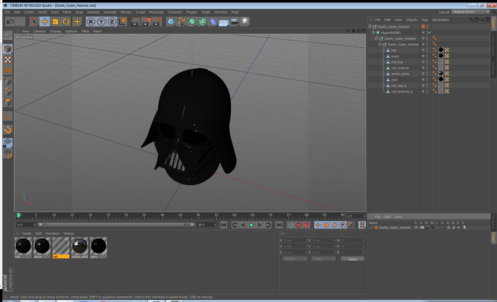 3D Darth Vader Helmet model