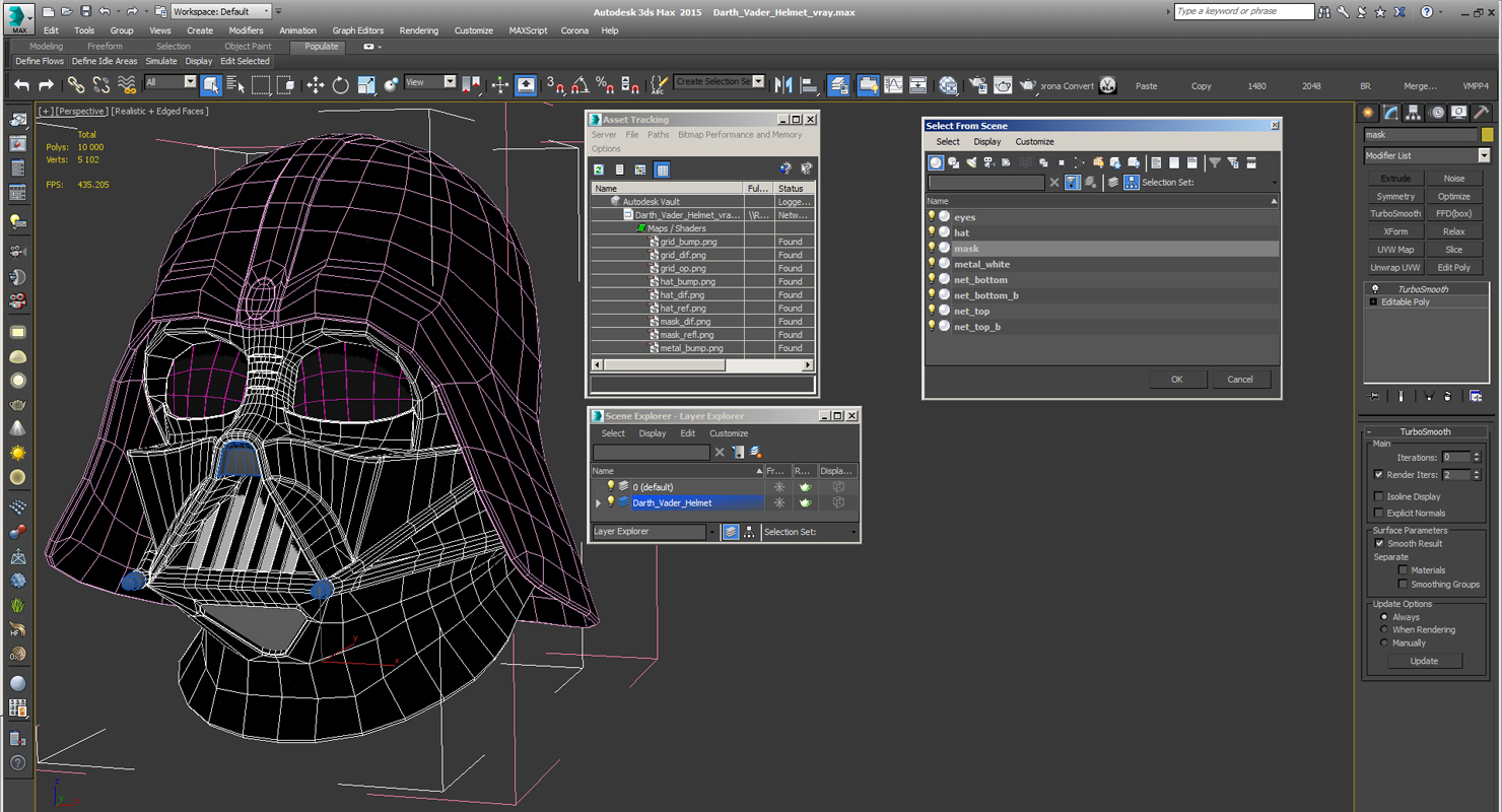 3D Darth Vader Helmet model
