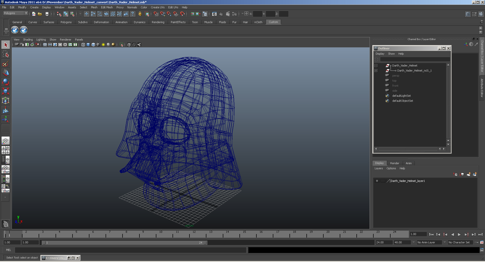 3D Darth Vader Helmet model
