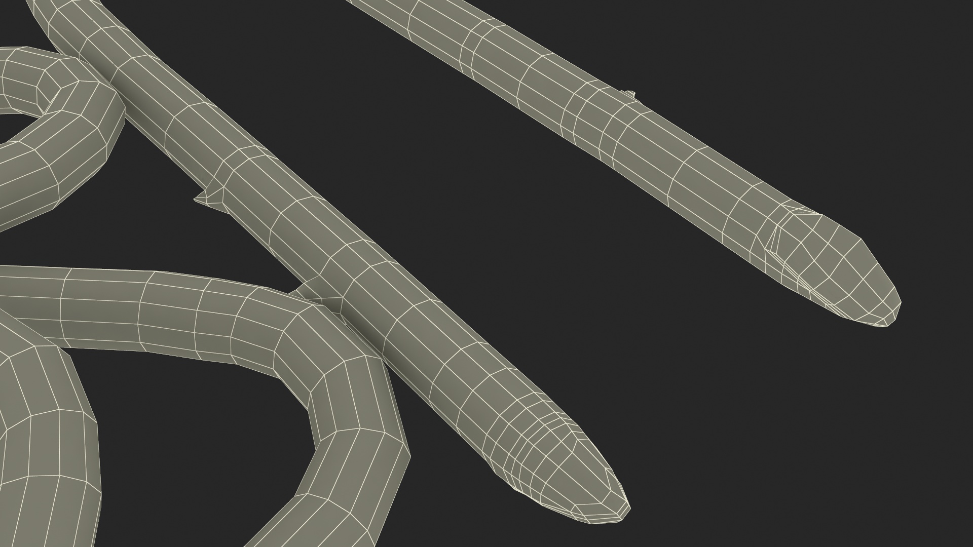 Pile of U-type Flat Head Nails Double Barbed 3D model
