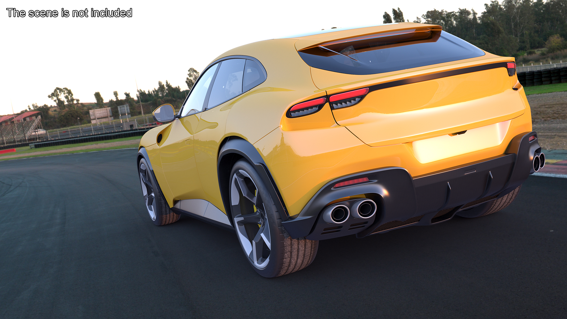 3D model Extreme Crossover Sports Car Yellow