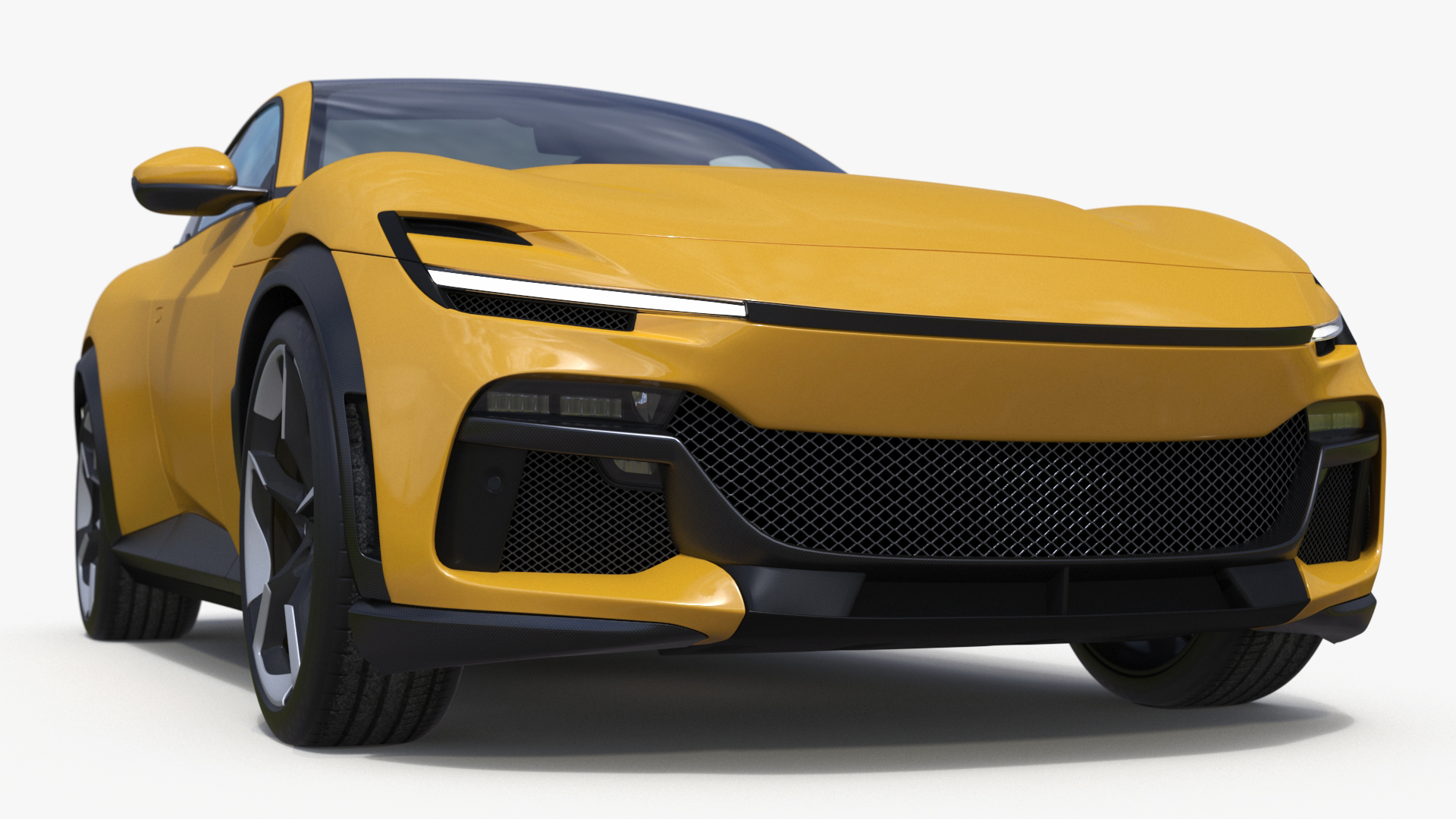 3D model Extreme Crossover Sports Car Yellow