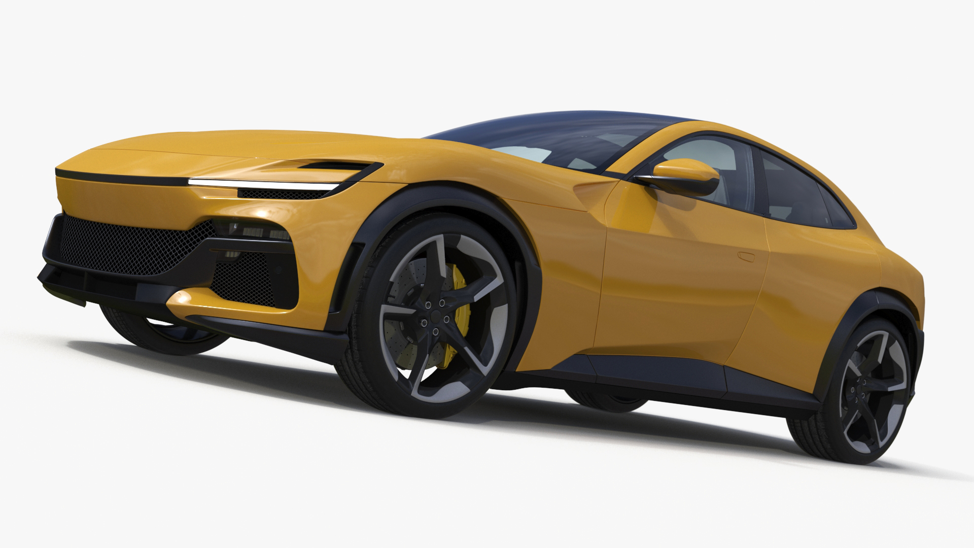 3D model Extreme Crossover Sports Car Yellow