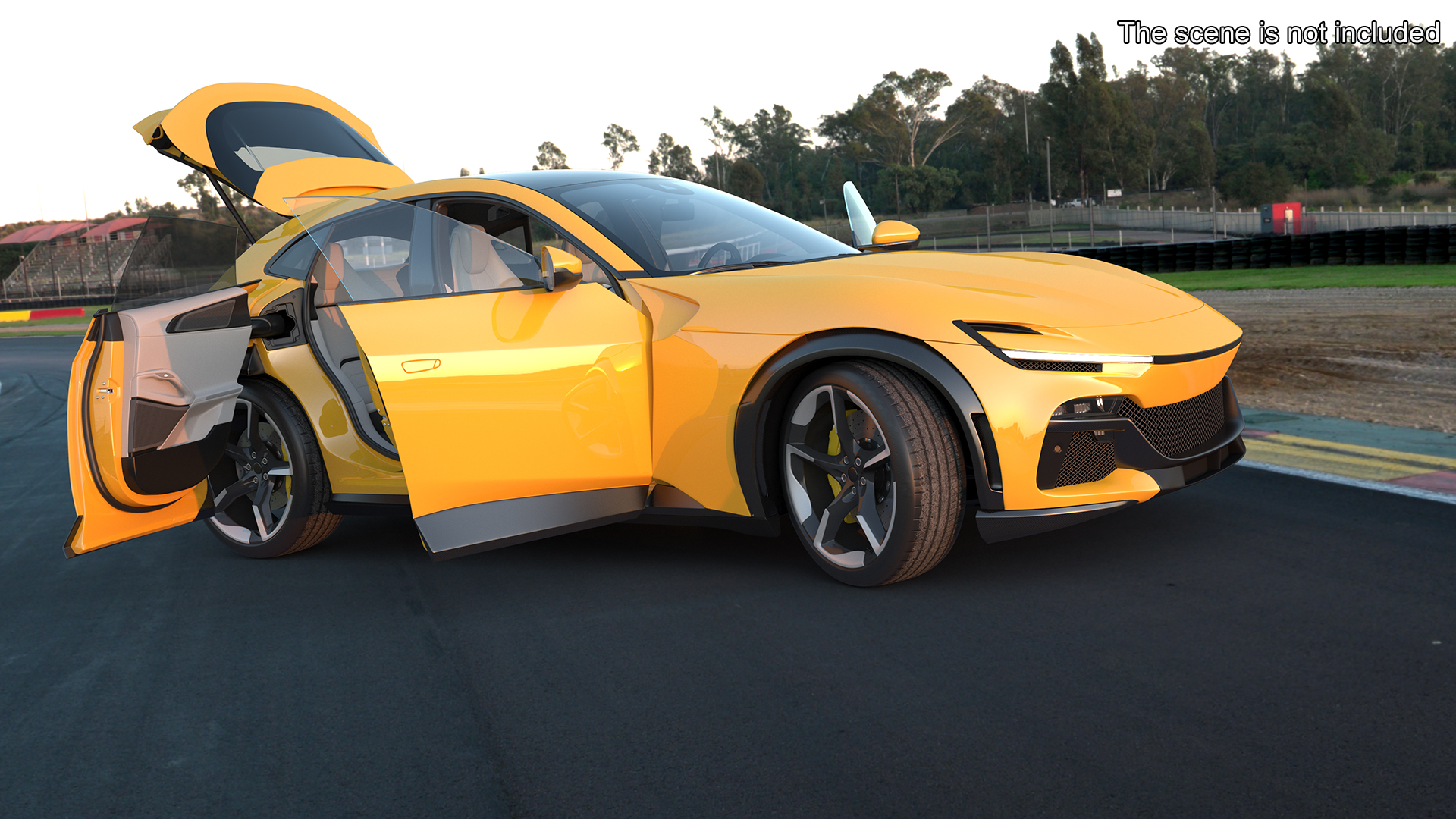 3D model Extreme Crossover Sports Car Yellow