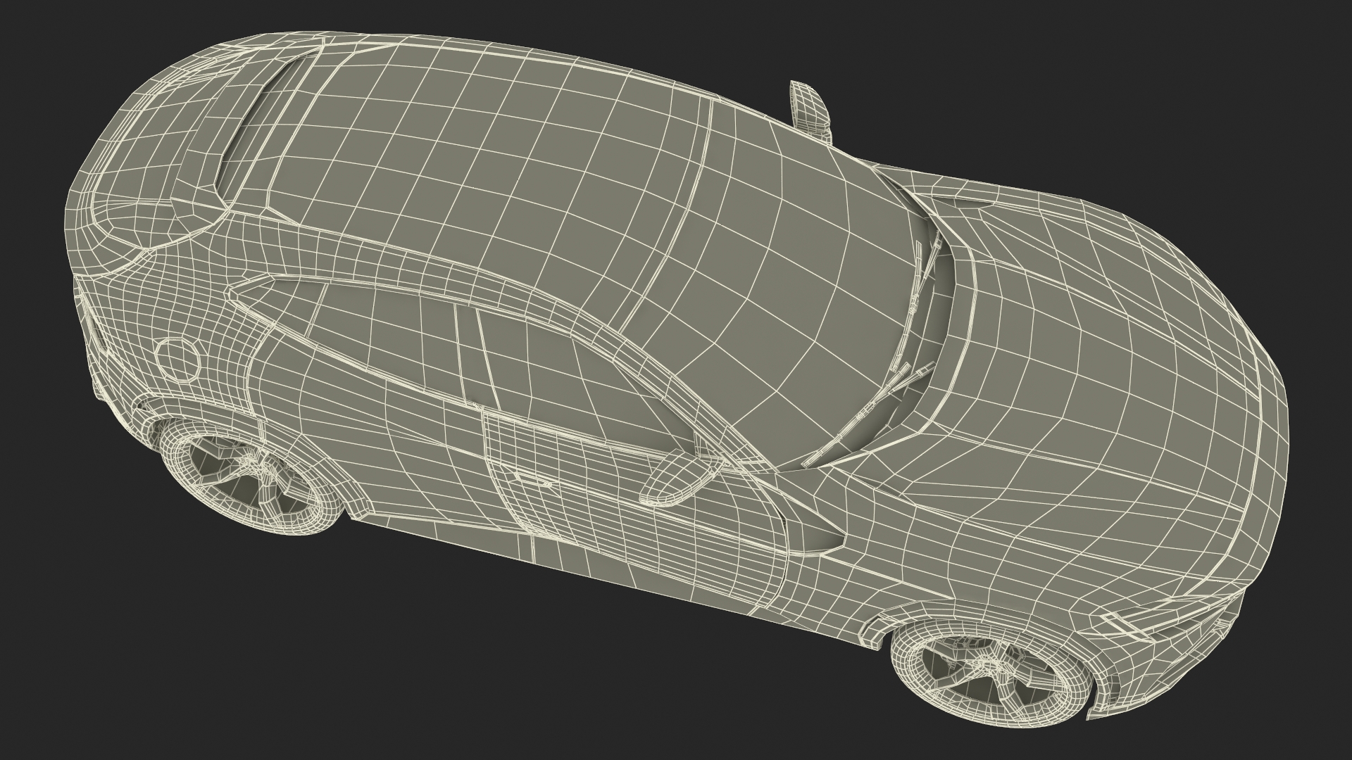 3D model Extreme Crossover Sports Car Yellow