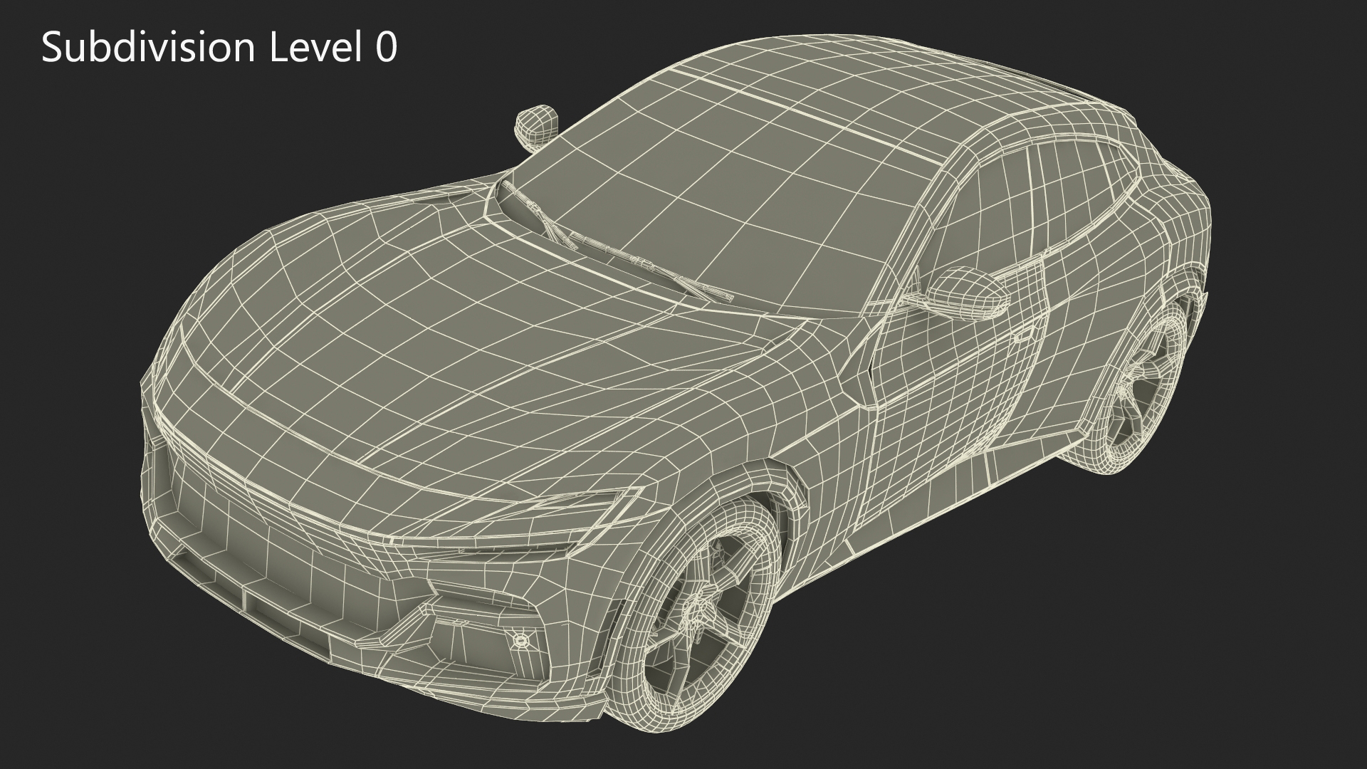 3D model Extreme Crossover Sports Car Yellow