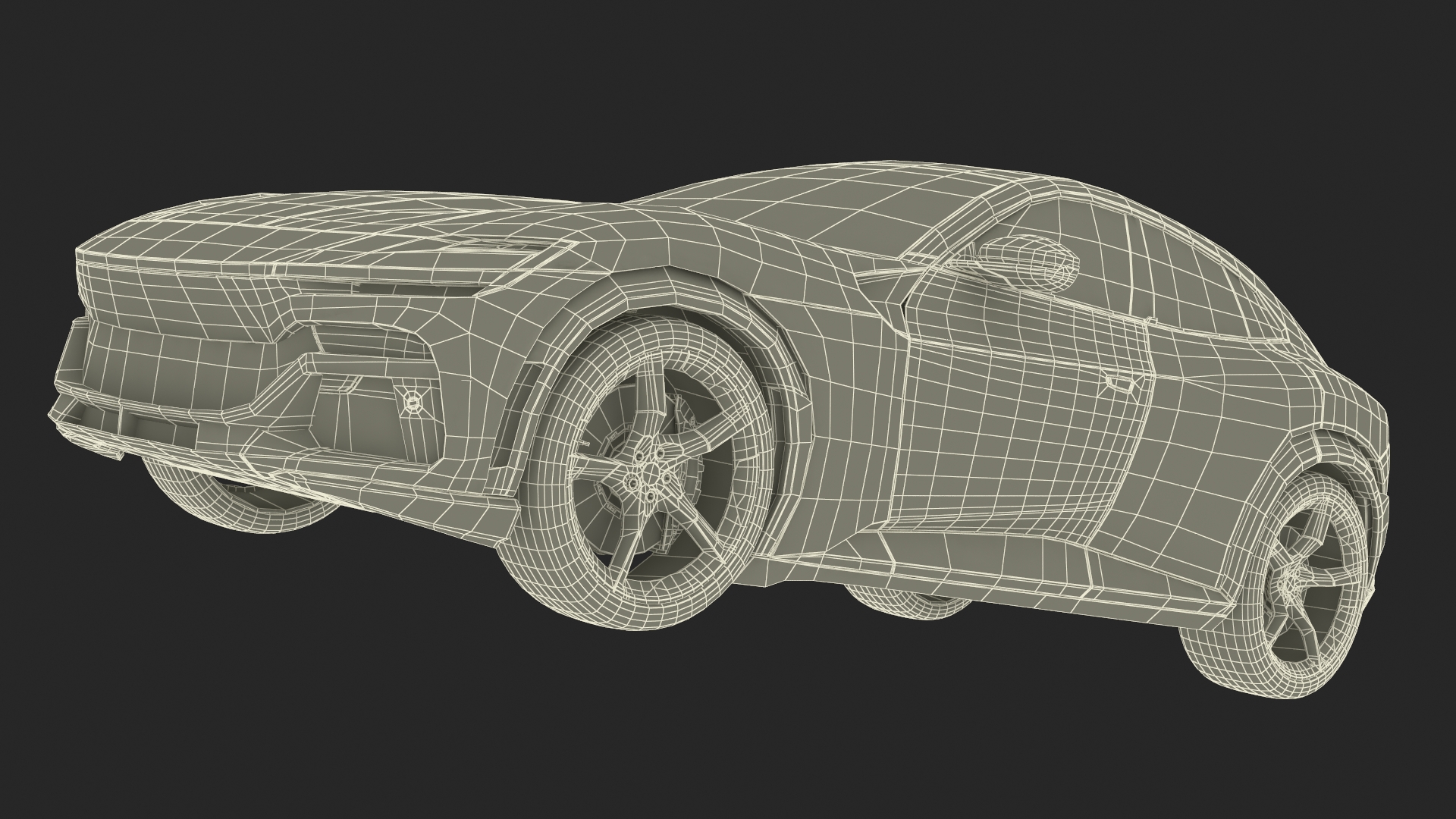 3D model Extreme Crossover Sports Car Yellow