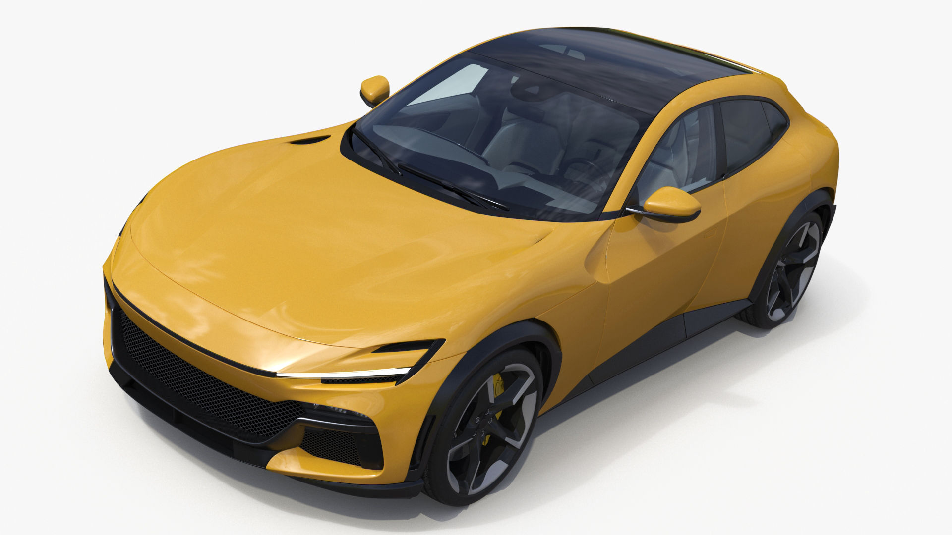 3D model Extreme Crossover Sports Car Yellow