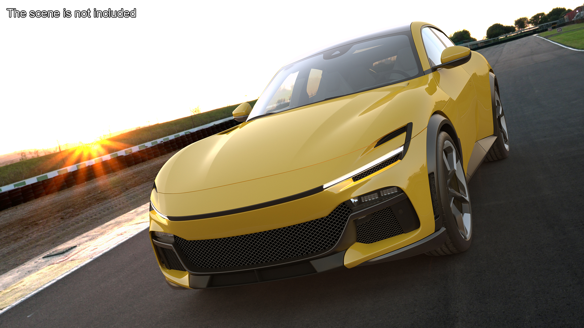 3D model Extreme Crossover Sports Car Yellow