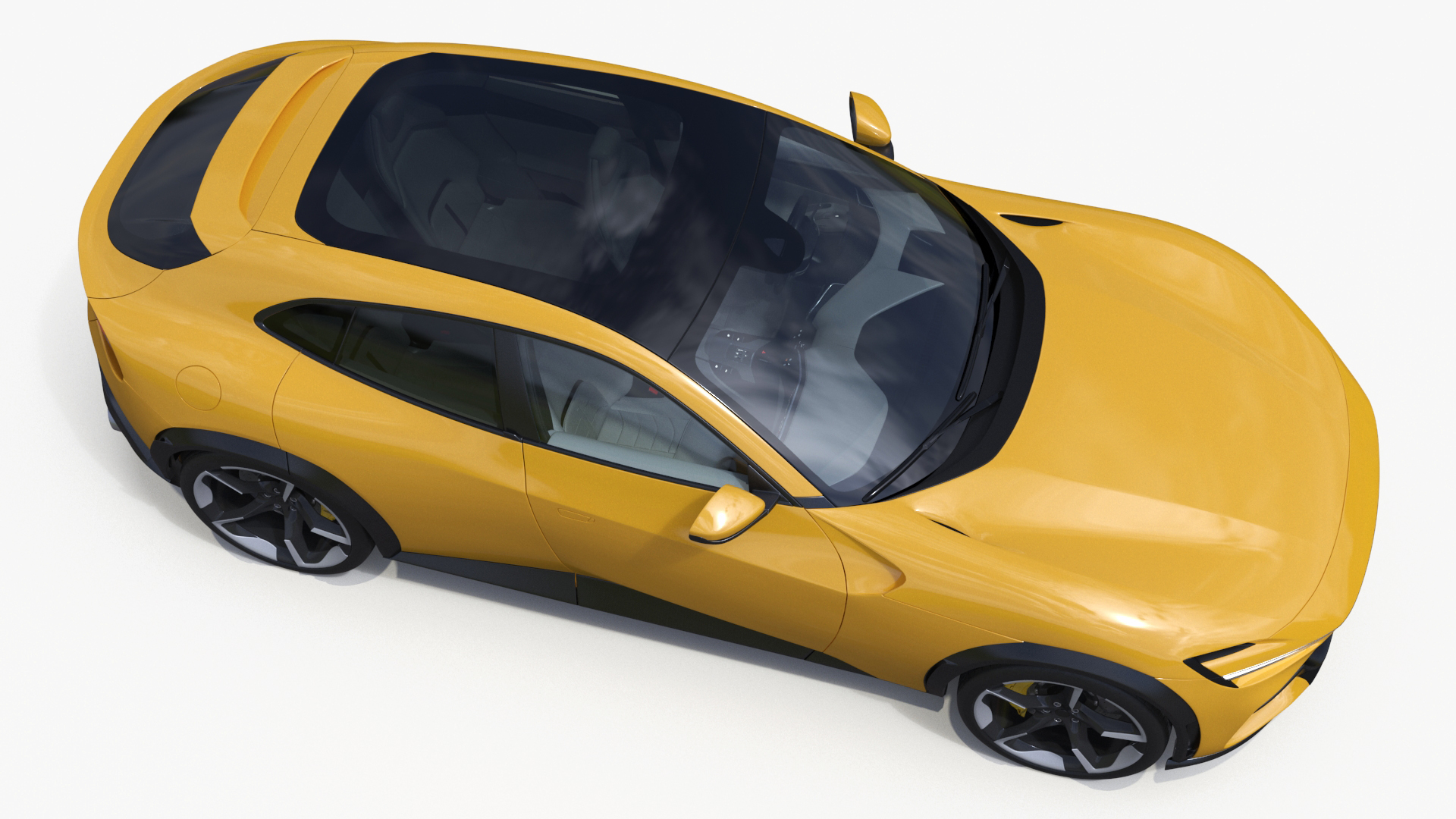 3D model Extreme Crossover Sports Car Yellow