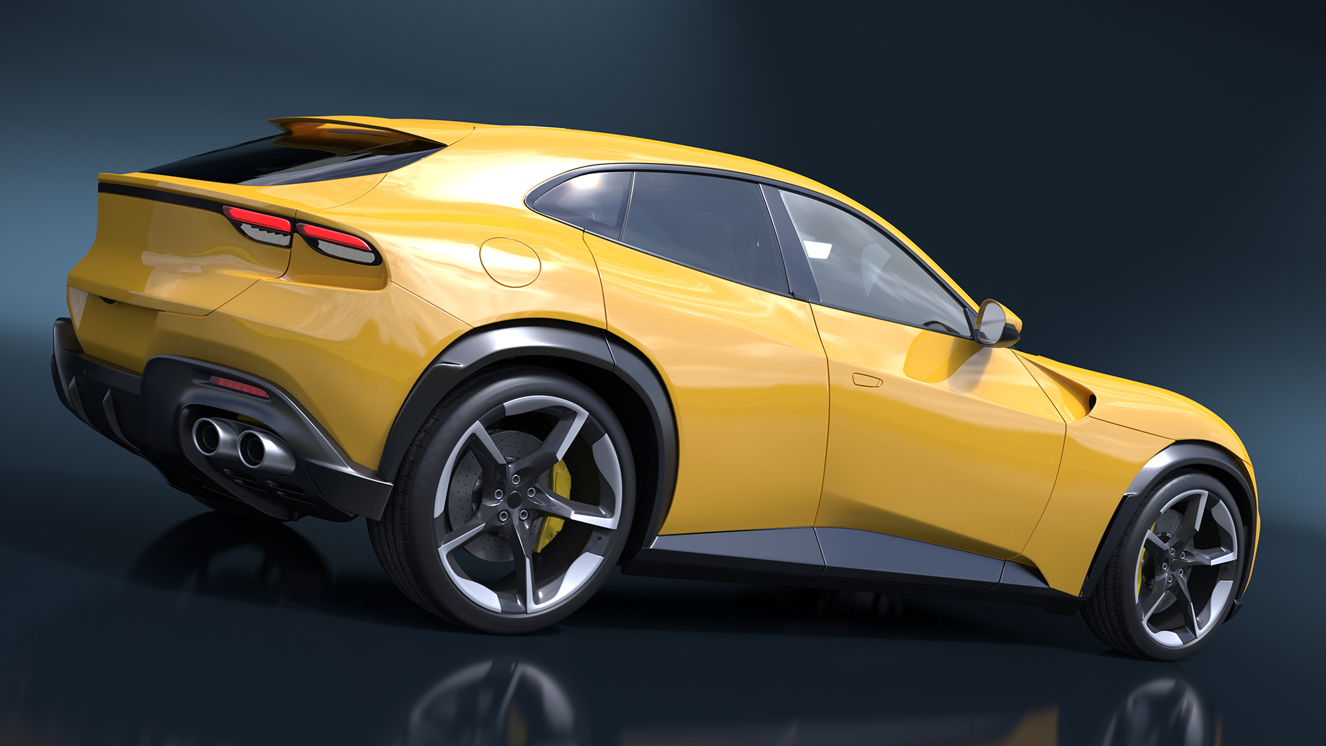3D model Extreme Crossover Sports Car Yellow