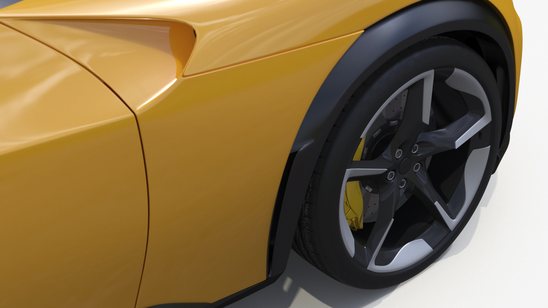 3D model Extreme Crossover Sports Car Yellow