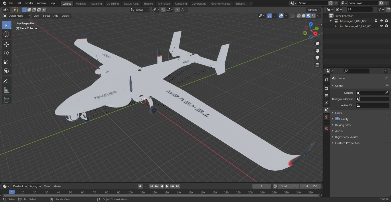 3D model Tekever AR5 UAS