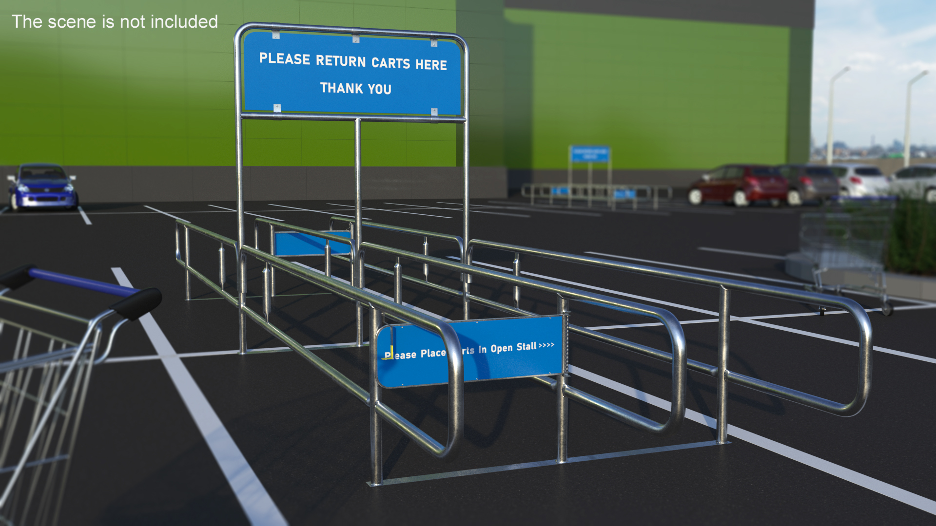 Shopping Cart Corral Bidirect 3D model