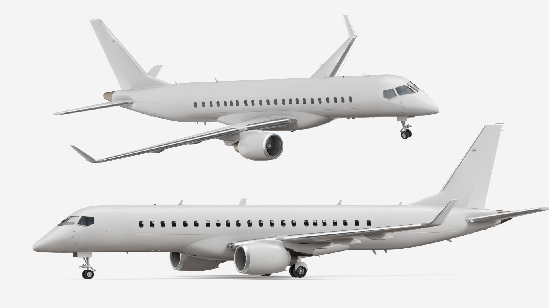 Regional Jet Rigged 3D model