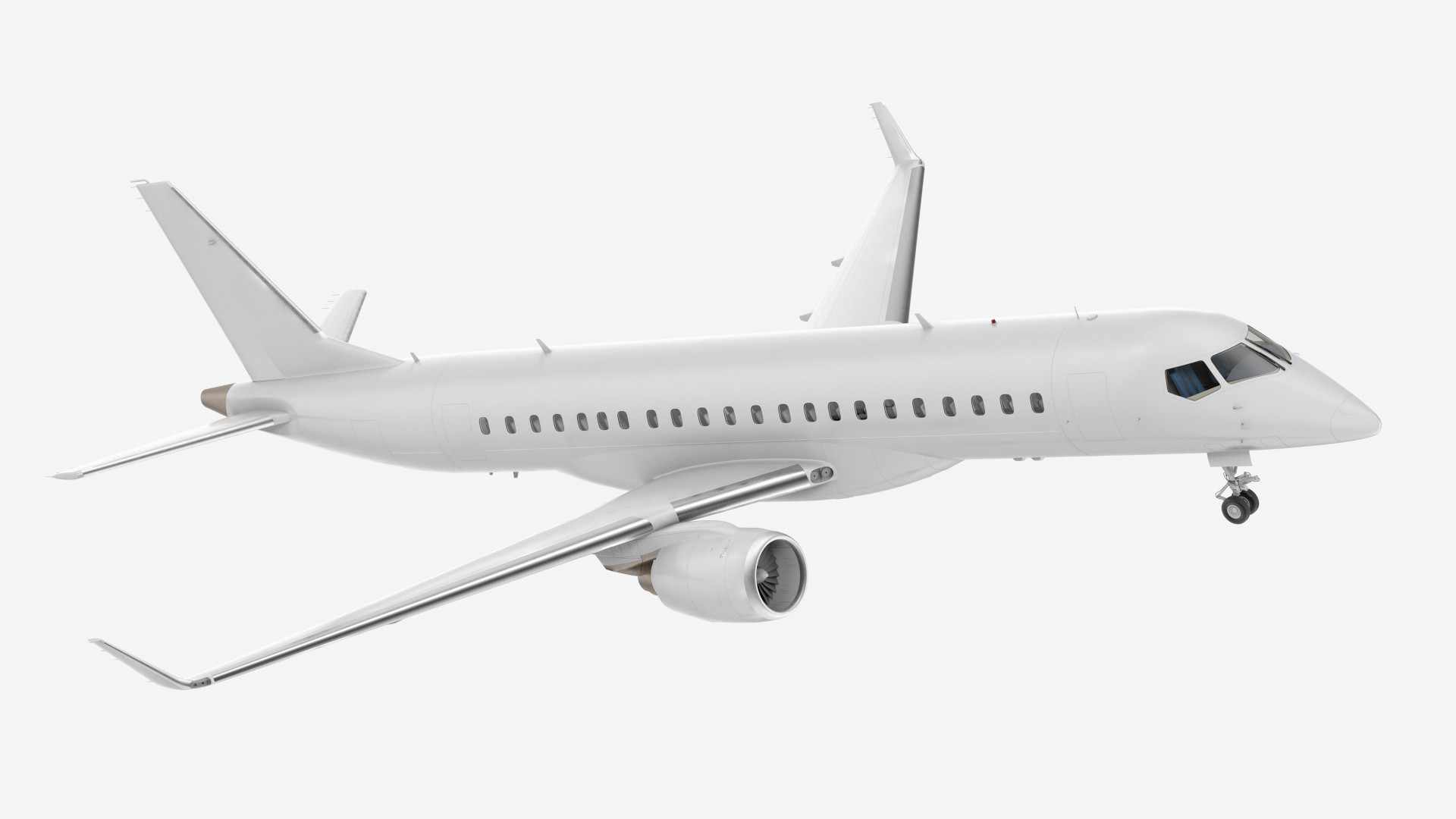 Regional Jet Rigged 3D model