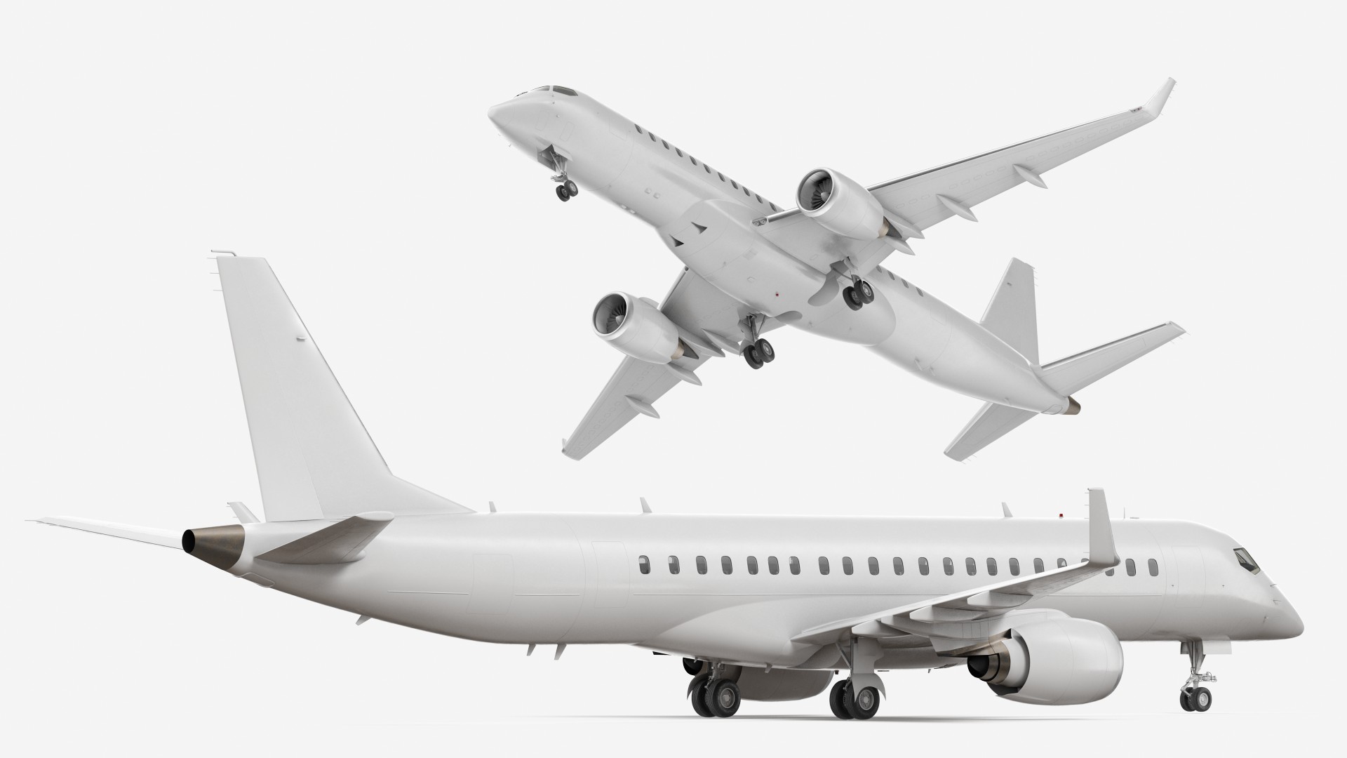 Regional Jet Rigged 3D model