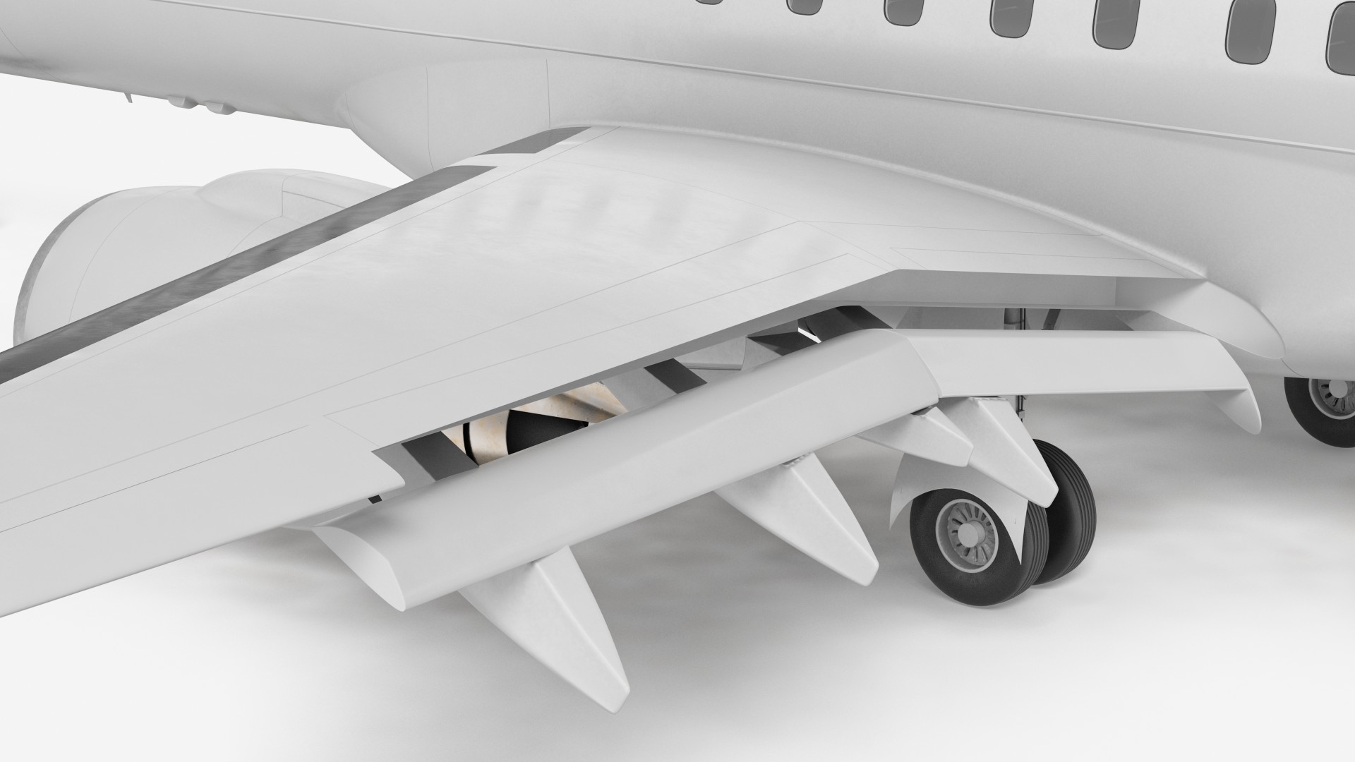 Regional Jet Rigged 3D model