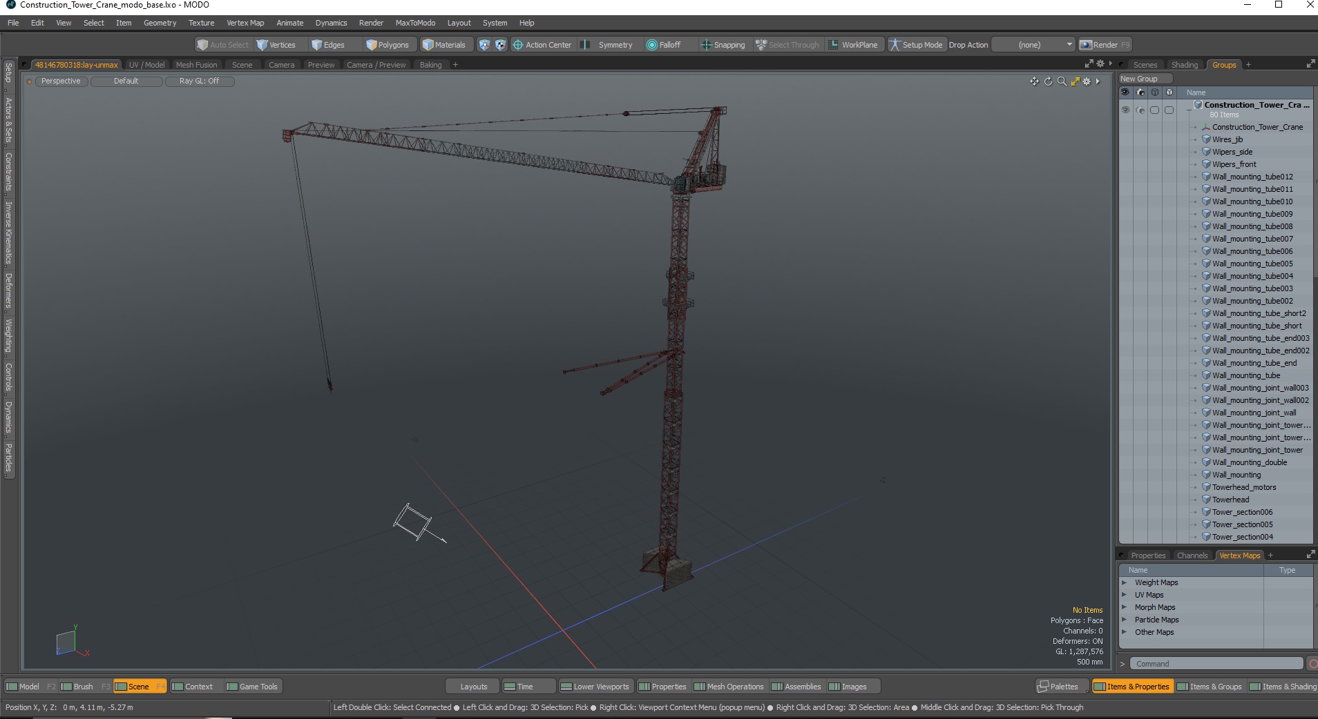Construction Tower Crane 3D model