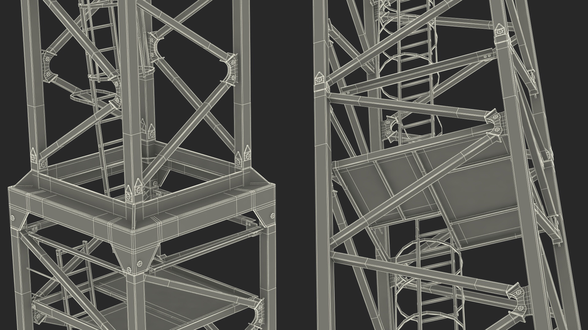 Construction Tower Crane 3D model