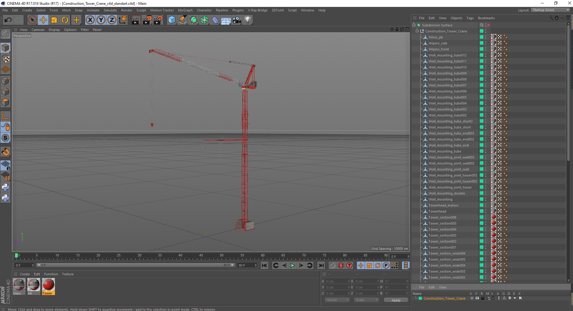 Construction Tower Crane 3D model