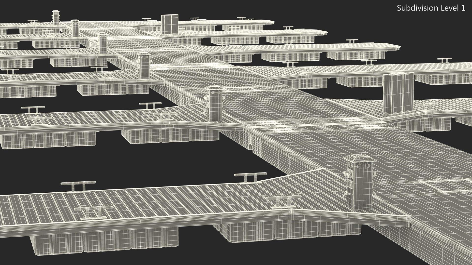3D model Yacht Pier