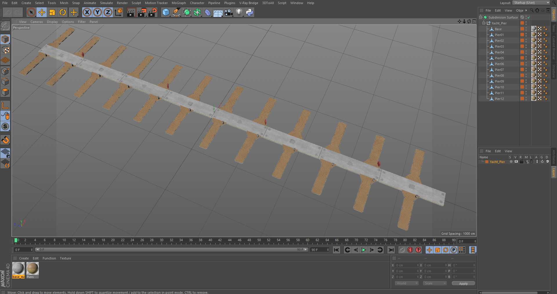 3D model Yacht Pier