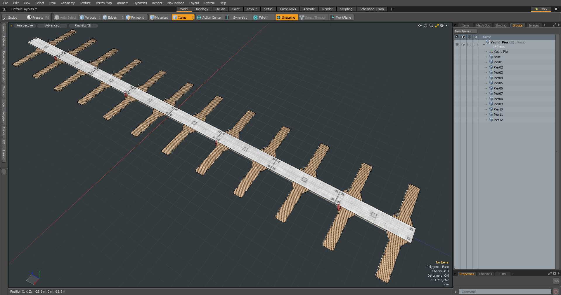 3D model Yacht Pier