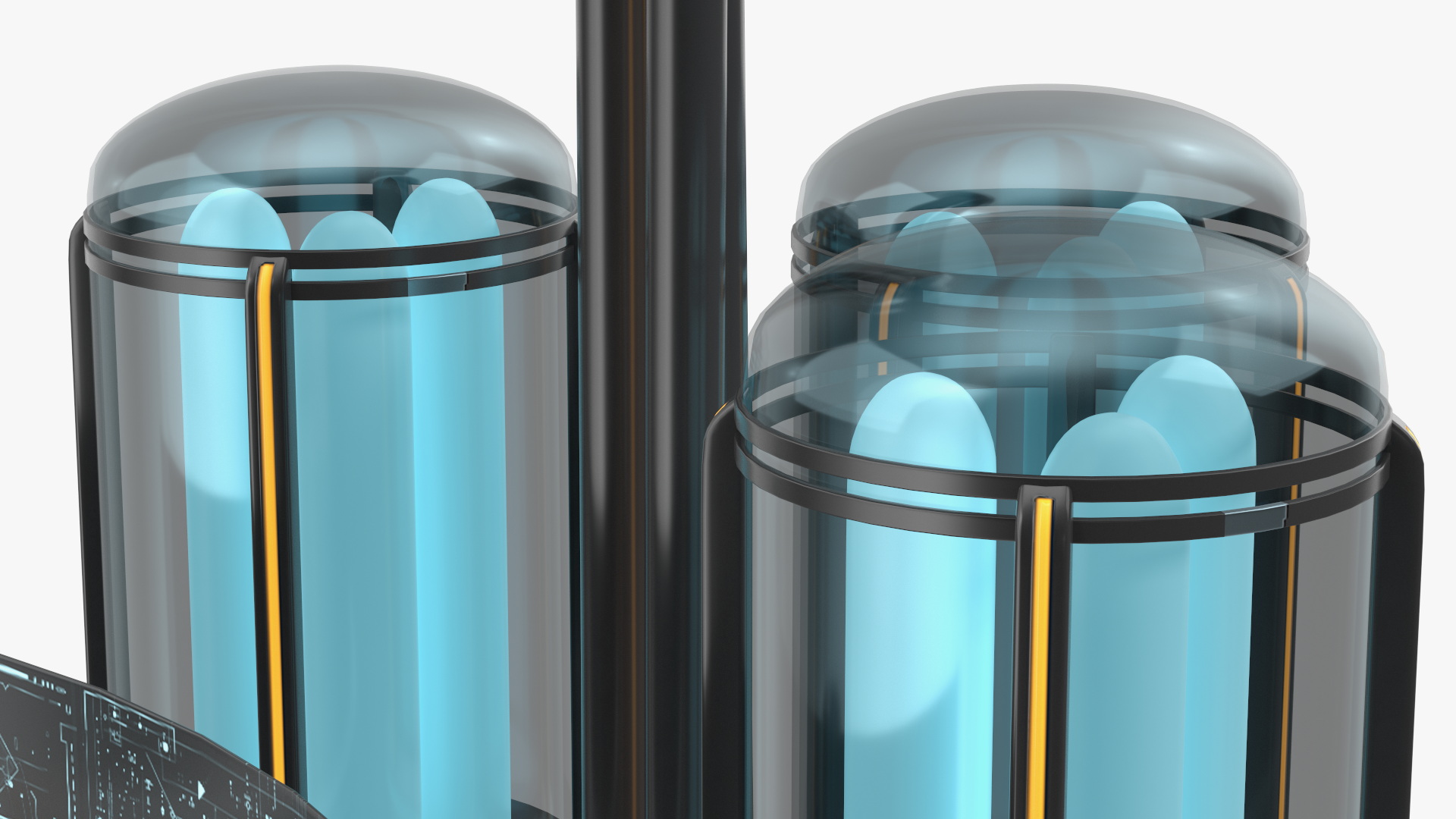 Futuristic Control Panel Station 3D