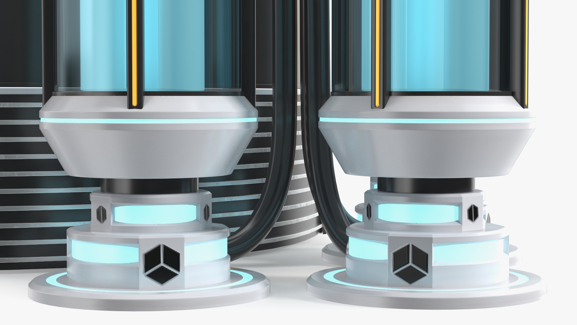 Futuristic Control Panel Station 3D