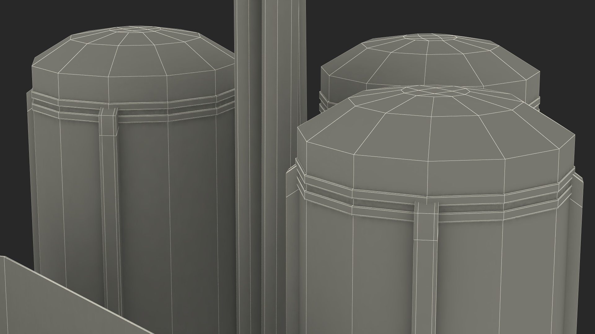 Futuristic Control Panel Station 3D