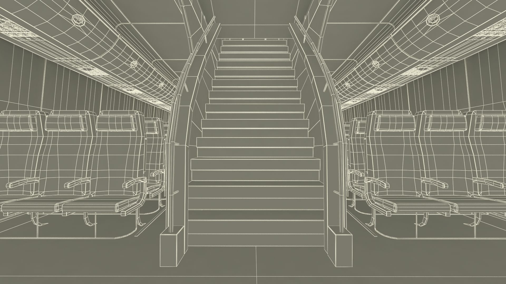 3D Aeroplane Interior model