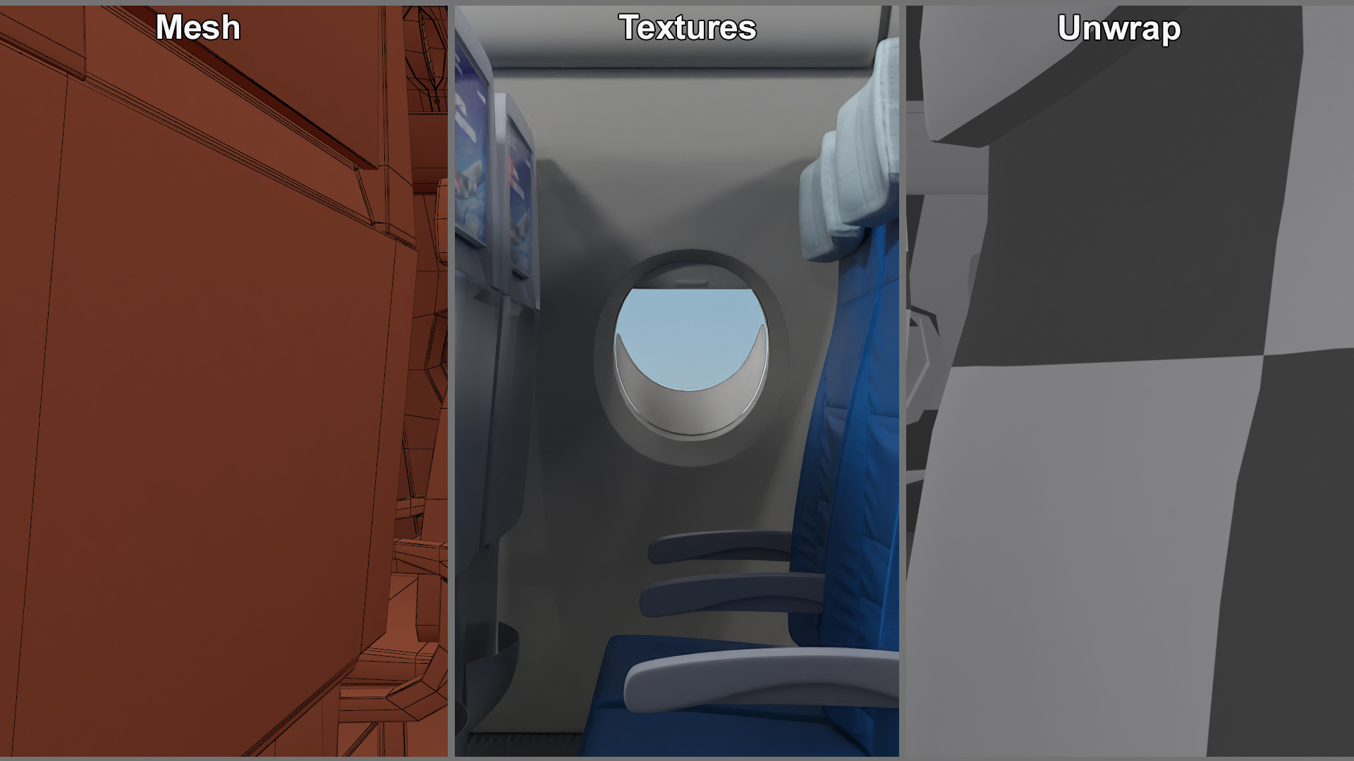 3D Aeroplane Interior model