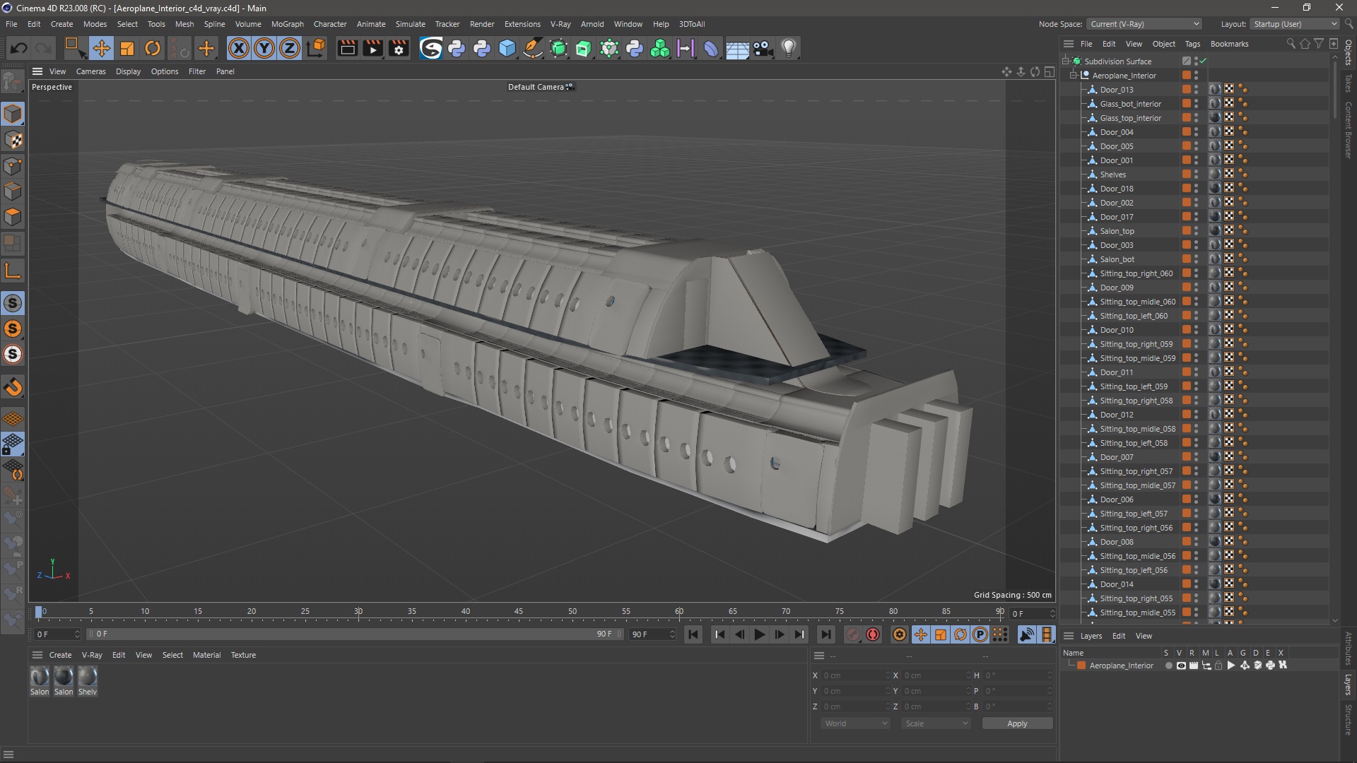 3D Aeroplane Interior model