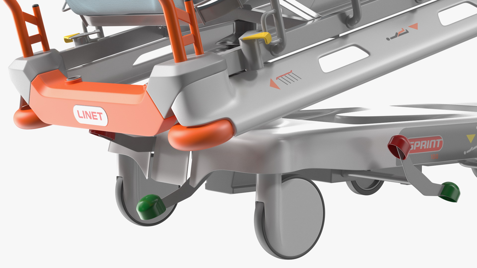 Emergency Stretcher Trolley Linet Sprint 100 3D model