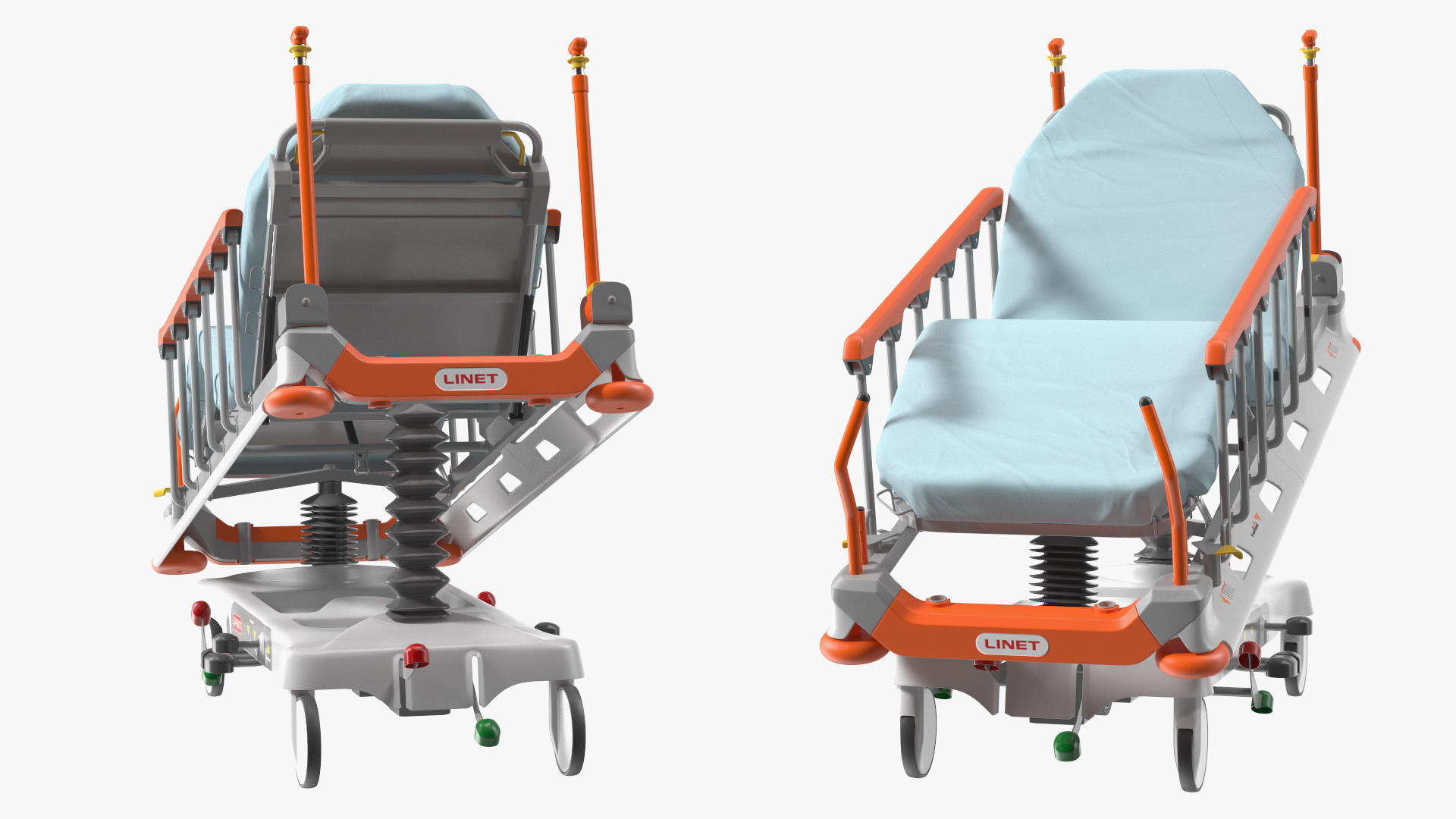 Emergency Stretcher Trolley Linet Sprint 100 3D model