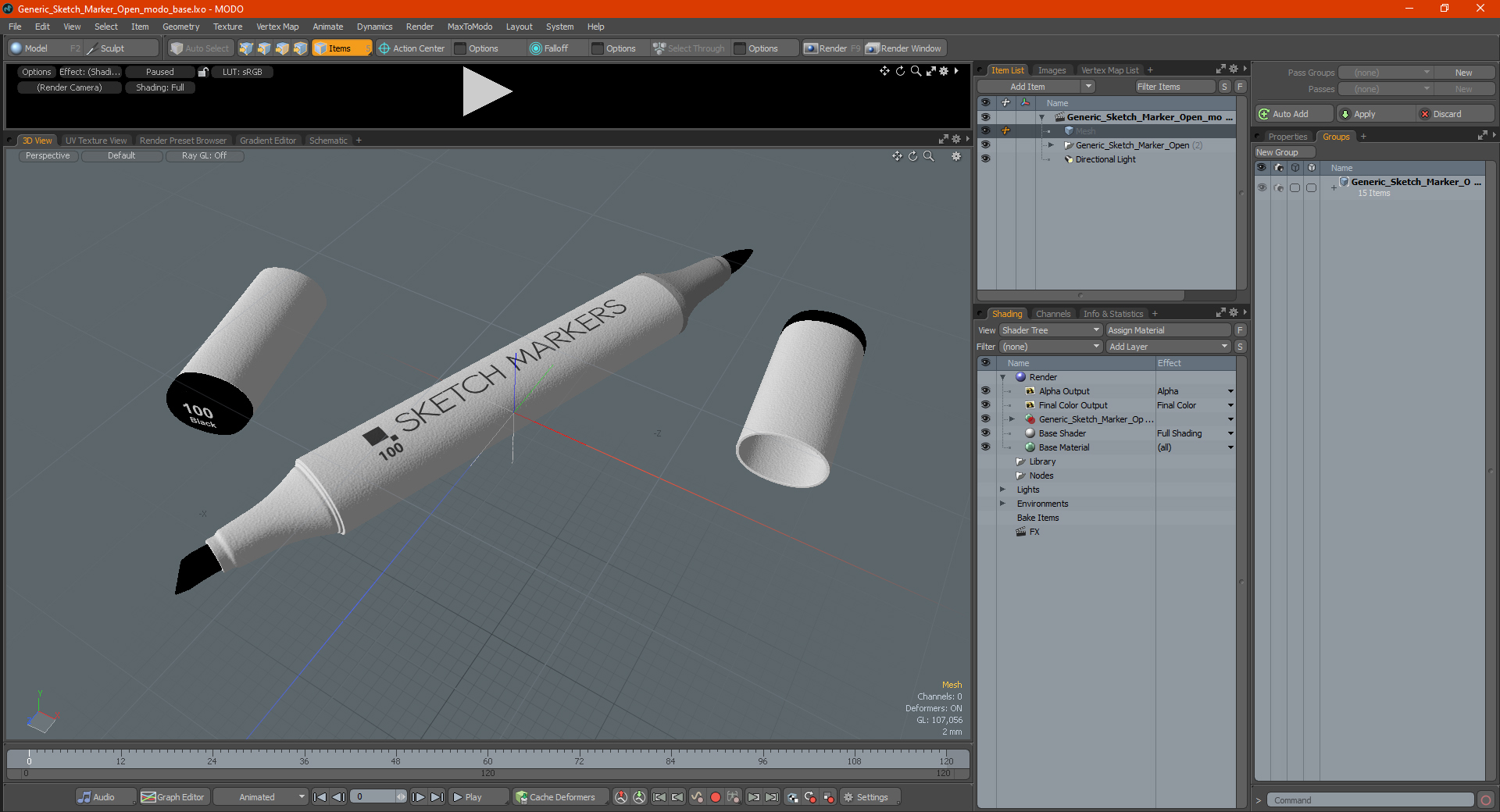 3D Generic Sketch Marker Open