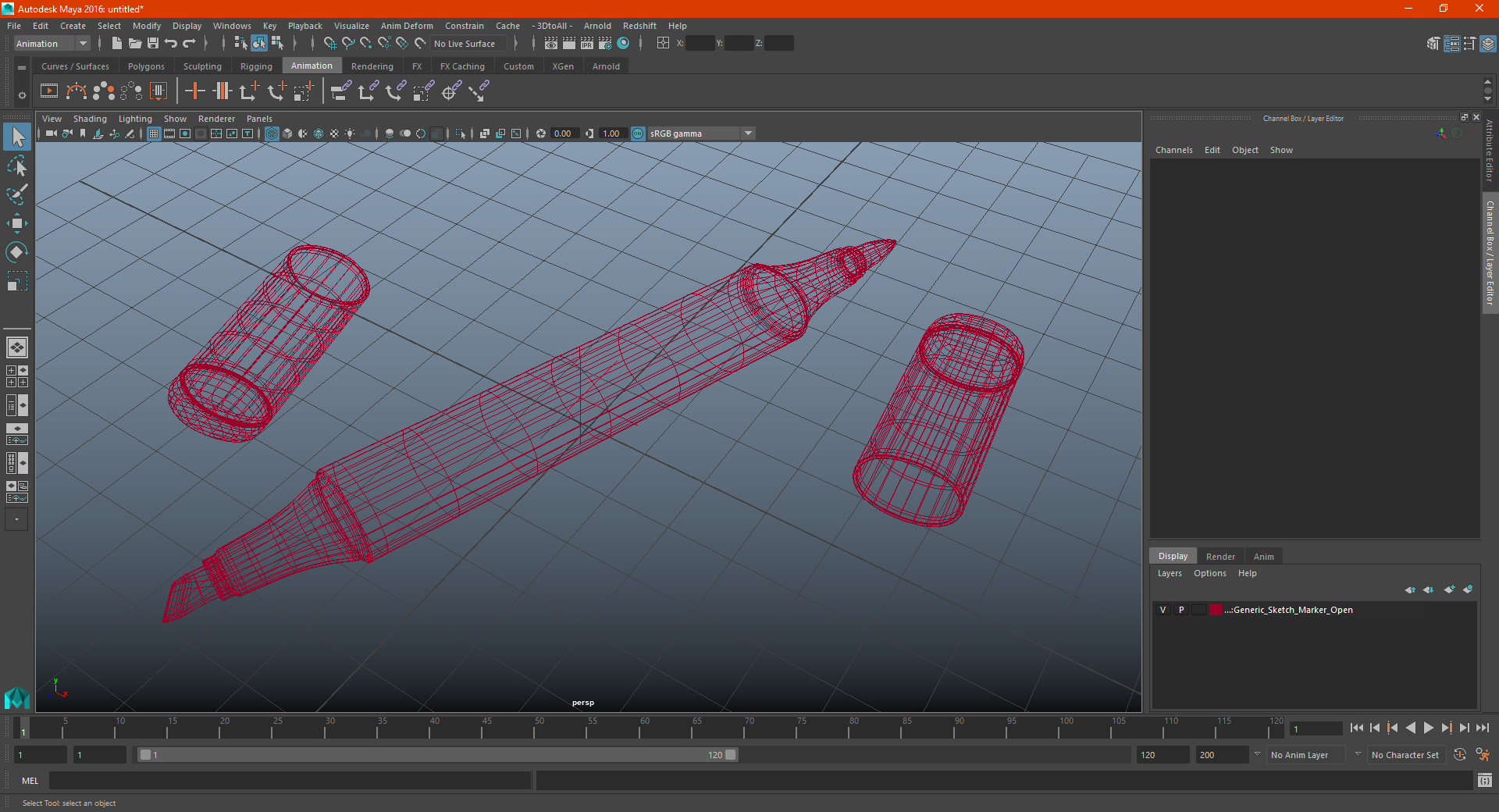 3D Generic Sketch Marker Open