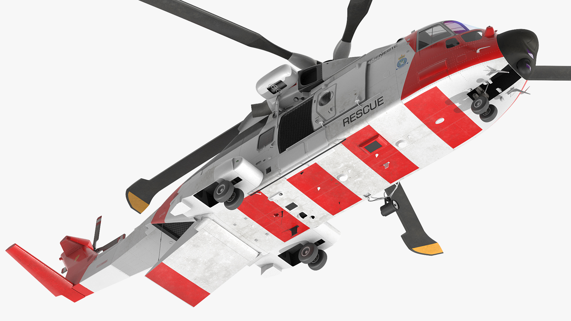 3D AgustaWestland AW101 Helicopter Norwegian Air Force
