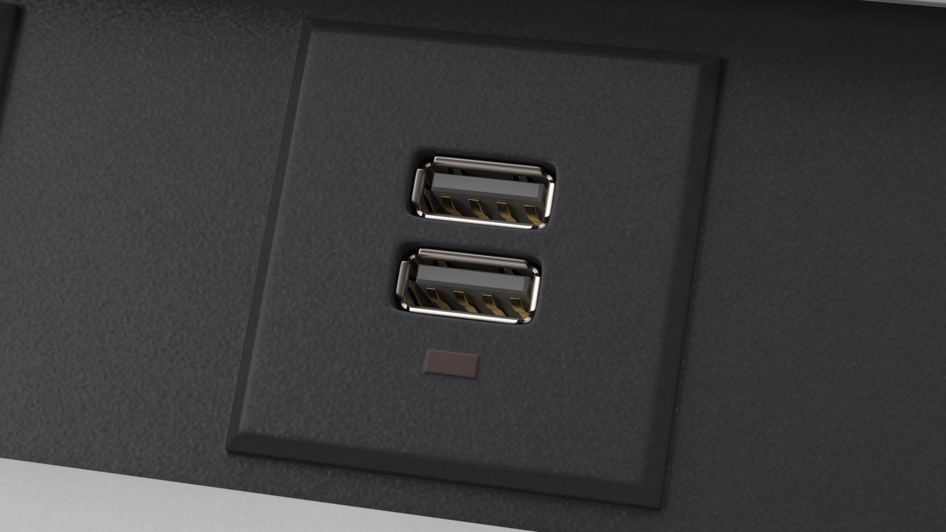 Connection Box Tabletop Universal Socket USB Charger Grey 3D