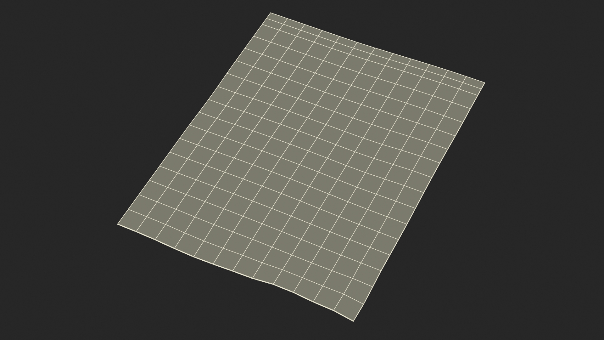 Flat Powerball Lottery Ticket 3D model
