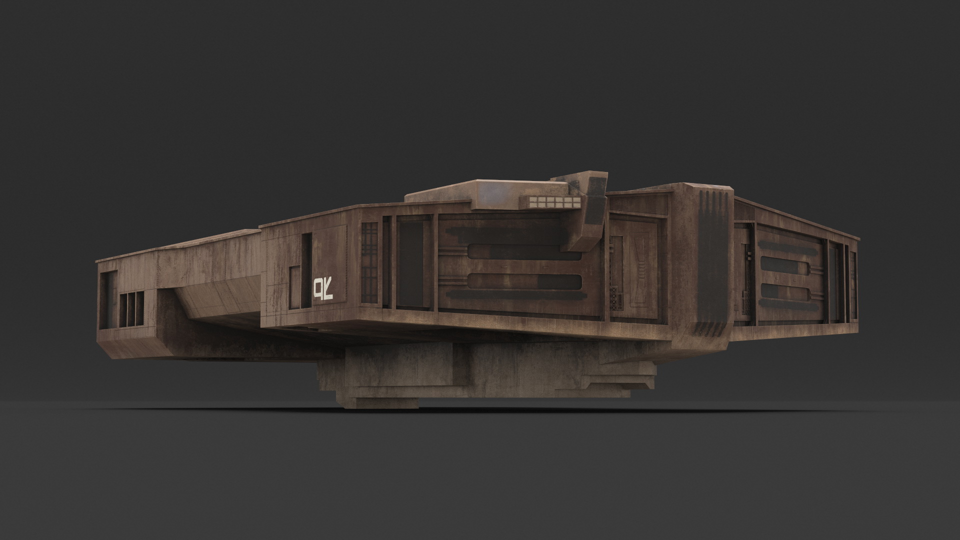 Futuristic Cargo Body of Desert Trawler 3D model