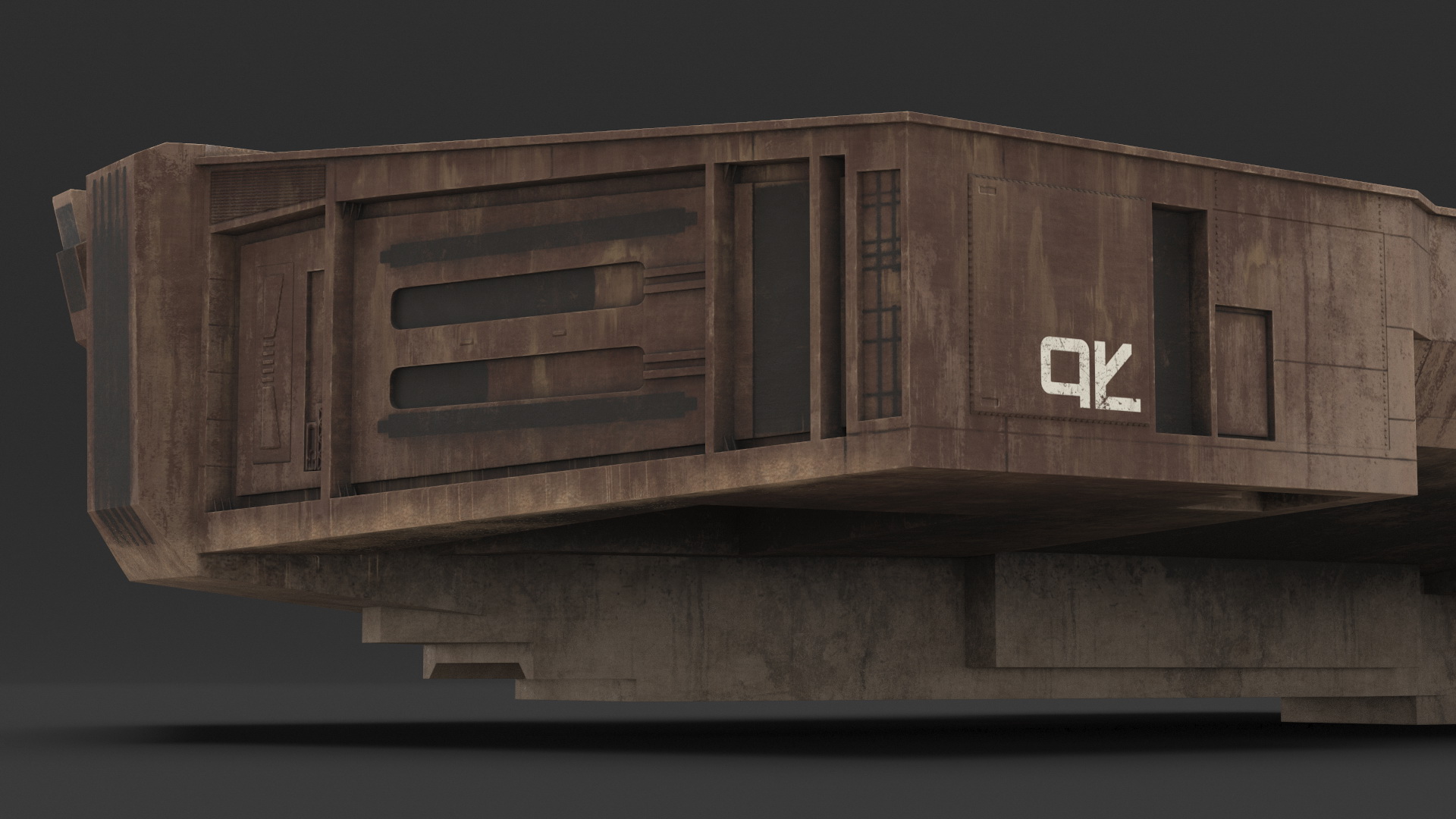 Futuristic Cargo Body of Desert Trawler 3D model