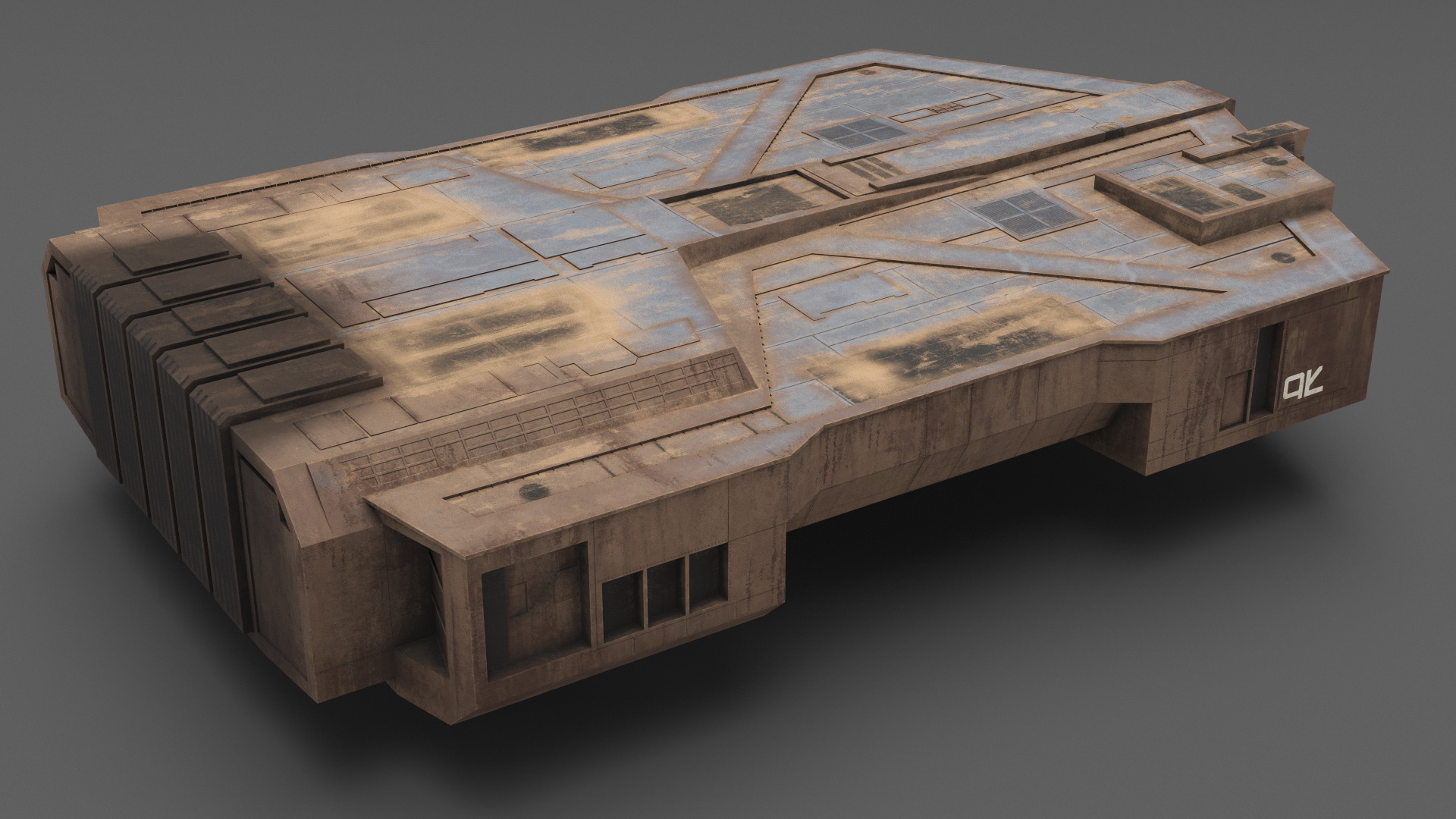 Futuristic Cargo Body of Desert Trawler 3D model