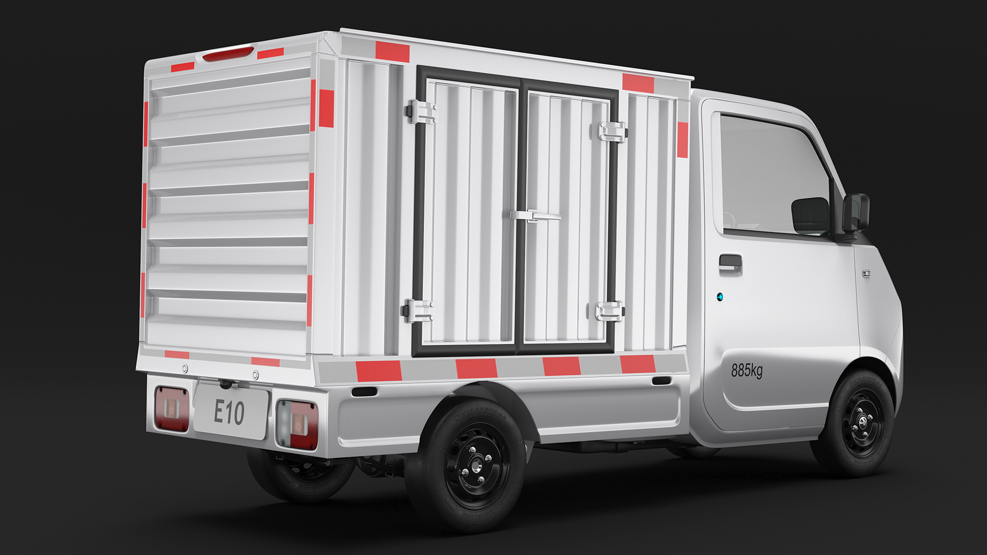 Wuling E10 Mini Truck Grey Color Rigged 3D model