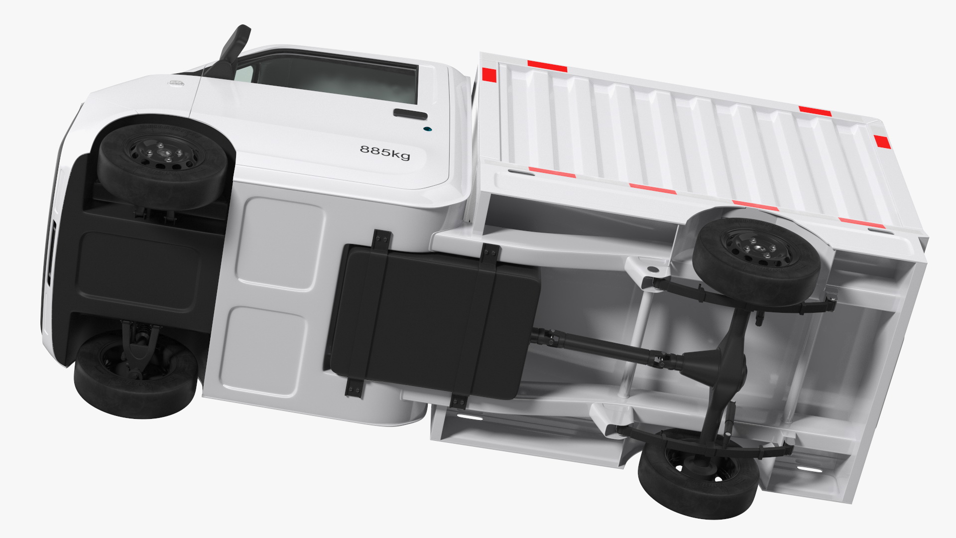 Wuling E10 Mini Truck Grey Color Rigged 3D model
